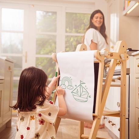 Tableau créatif montessori bois fsc® Multi couleur 3 - vertbaudet enfant 