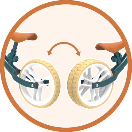 Draisienne junior, légère, équipée d'une double roue arrière Noir+Vert+Vert et maron 15 - vertbaudet enfant 