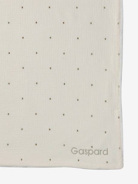 Couverture naissance en gaze de coton personnalisable écru 4 - vertbaudet enfant 