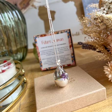 Bola de grossesse goutte argent améthyste Argent 2 - vertbaudet enfant 