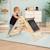 Triangle d'escalade pliable avec tableau montessori bois fsc® Marron 2 - vertbaudet enfant 
