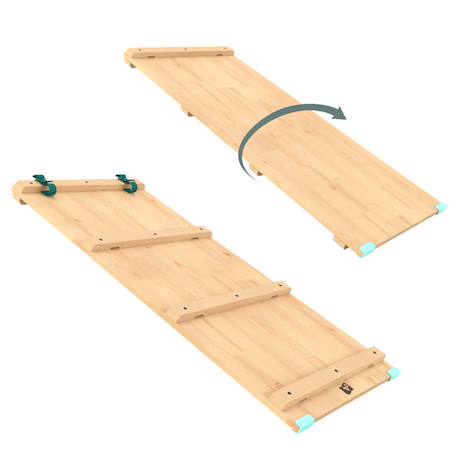 Pont toboggan montessori bois fsc® Marron 2 - vertbaudet enfant 