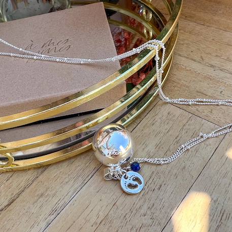 Bola de grossesse petit pieds et lapis lazuli Argent 2 - vertbaudet enfant 