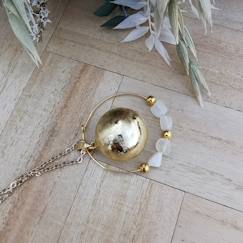 Vêtements de grossesse-Bola de grossesse or brossé cercle lune