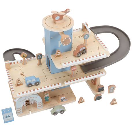 Garage en bois multi-niveaux Bleu, marron blanc 2 - vertbaudet enfant 