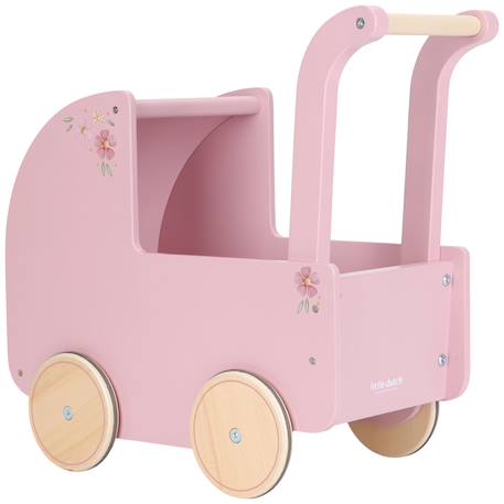 Landau pour poupée en bois Rose 6 - vertbaudet enfant 