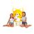 Peluche little corgi Cuties 80 cm Jaune 2 - vertbaudet enfant 