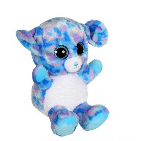 Peluche - yoomy - peluche brilloo friends chien 30 cm Bleu 3 - vertbaudet enfant 