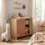Commode 1 porte colorée et 3 niches avec claustra en bois décor chêne suave - tokyo Blanc/marron+Rouge/marron+Vert/marron 5 - vertbaudet enfant 