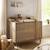 Commode 3 tiroirs et 1 porte avec détail imitation bois texturé et pieds bois - mokka Marron 1 - vertbaudet enfant 