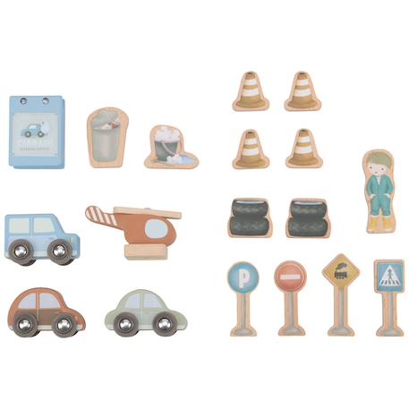 Garage en bois multi-niveaux Bleu, marron blanc 3 - vertbaudet enfant 