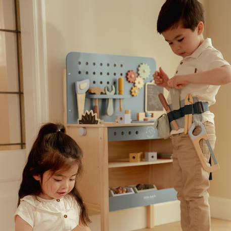 Ceinture à outils en bois Bleu, jaune, vert 4 - vertbaudet enfant 