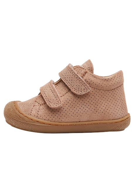 Chaussures premiers pas en suède pailleté cocoon vl Marine-+Rose antique- 8 - vertbaudet enfant 