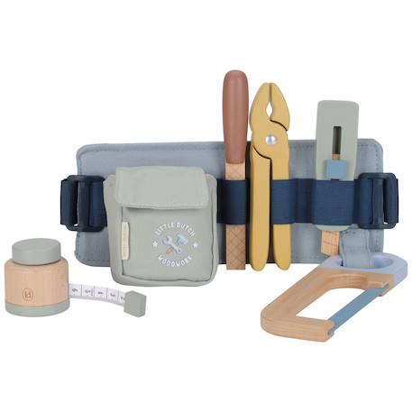 Ceinture à outils en bois Bleu, jaune, vert 1 - vertbaudet enfant 