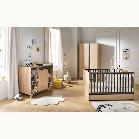 Lit bébé évolutif - nova Blanc+Gris 5 - vertbaudet enfant 