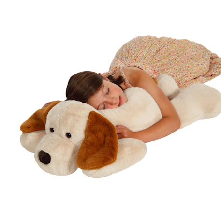 Peluche chien allongé Douceur 75 cm Marron 2 - vertbaudet enfant 