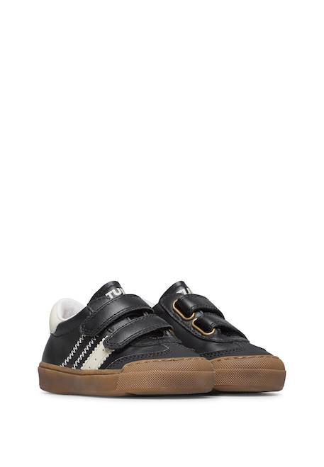 Baskets en cuir riby vl. Blanc-noir 2 - vertbaudet enfant 