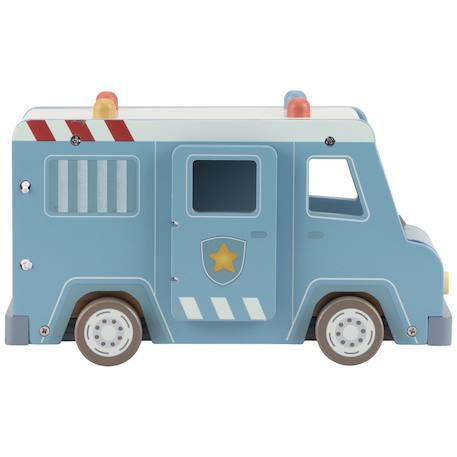 Fourgon de police en bois Bleu, blanc, rouge 5 - vertbaudet enfant 