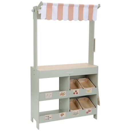 Marchande en bois FSC et tissu Vert, rose, prange 1 - vertbaudet enfant 