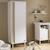 Armoire 1 porte détail imitation bois texturé et pieds bois - paloma Blanc/marron 1 - vertbaudet enfant 