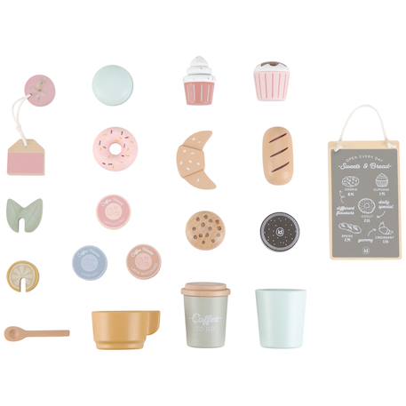 Grande machine à café en bois Vert, rose, bleu 3 - vertbaudet enfant 
