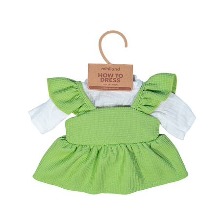 Robe dhiver et t-shirt pour poupée de 38 cm Vert 3 - vertbaudet enfant 