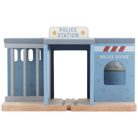Commissariat de police en bois Bleu, blanc, beige 5 - vertbaudet enfant 