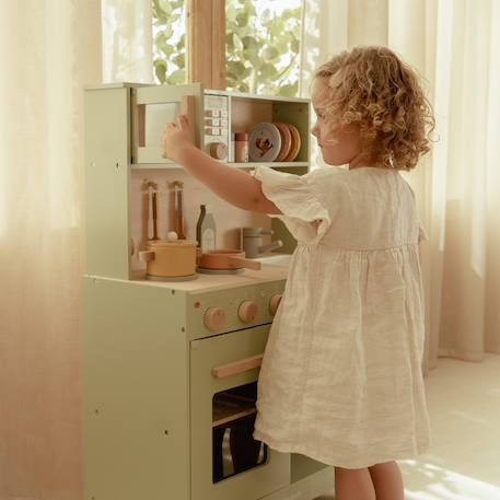 Cuisine en bois solide, couleurs vertes Vert 5 - vertbaudet enfant 
