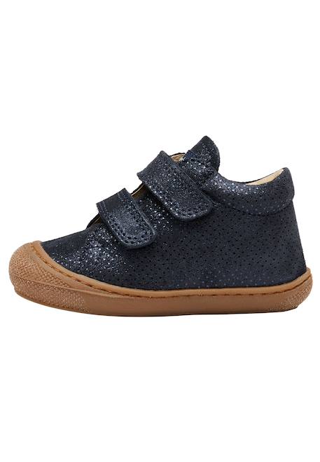 Chaussures premiers pas en suède pailleté cocoon vl Marine-+Rose antique- 3 - vertbaudet enfant 