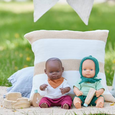 Ensemble d´hygiène en bois pour poupées Marron 5 - vertbaudet enfant 