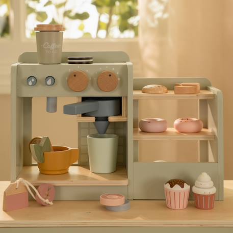 Grande machine à café en bois Vert, rose, bleu 5 - vertbaudet enfant 