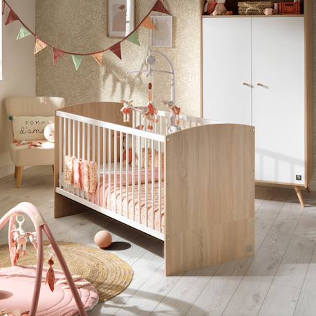 Lit bébé évolutif - access Marron+Marron/blanc 7 - vertbaudet enfant 