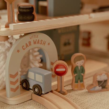 Garage en bois multi-niveaux Bleu, marron blanc 6 - vertbaudet enfant 
