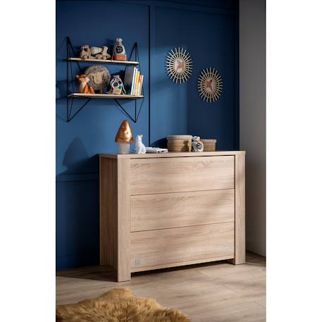 Commode 3 tiroirs - antonin Marron+Marron/blanc 1 - vertbaudet enfant 