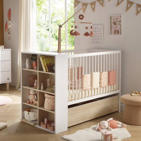 Lit bébé transformable en lit - paloma Blanc/marron 1 - vertbaudet enfant 
