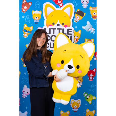 Peluche little corgi Cuties 80 cm Jaune 4 - vertbaudet enfant 