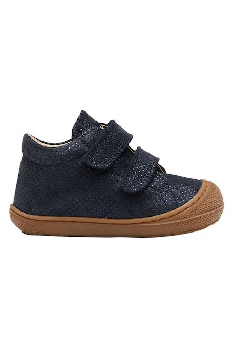 Chaussures premiers pas en suède pailleté cocoon vl Marine-+Rose antique- 1 - vertbaudet enfant 