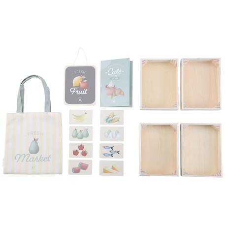 Marchande en bois FSC et tissu Vert, rose, prange 4 - vertbaudet enfant 