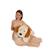 Peluche chien allongé Douceur 75 cm Marron 4 - vertbaudet enfant 