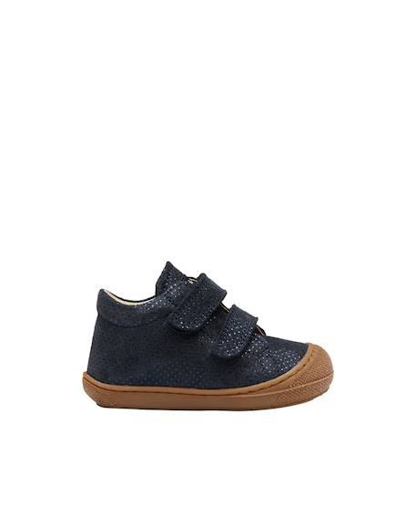 Chaussures premiers pas en suède pailleté cocoon vl Marine-+Rose antique- 2 - vertbaudet enfant 