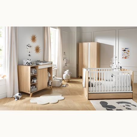Lit bébé évolutif - nova Blanc+Gris 1 - vertbaudet enfant 