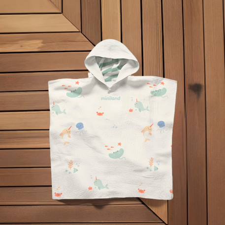 Poncho en mousseline pour bébé Blanc 6 - vertbaudet enfant 