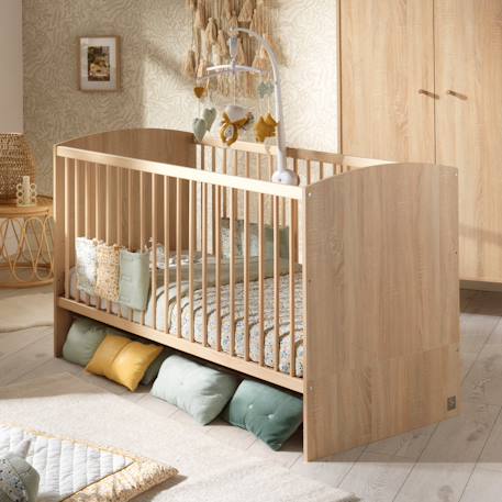 Lit bébé évolutif - access Marron+Marron/blanc 1 - vertbaudet enfant 