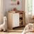 Commode 1 porte colorée et 3 niches avec claustra en bois décor chêne suave - tokyo Blanc/marron+Rouge/marron+Vert/marron 1 - vertbaudet enfant 