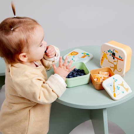 Sanckbox-3 boîtes à  lunch jungle Jaune 5 - vertbaudet enfant 