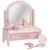 Petite coiffeuse en bois avec miroir rotatif et 6 accessoires Rose 2 - vertbaudet enfant 
