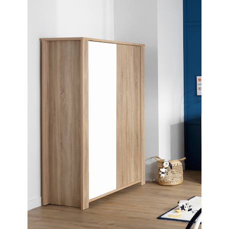 Armoire 2 portes - antonin Marron+Marron/blanc 4 - vertbaudet enfant 
