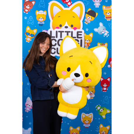 Peluche little corgi Cuties 80 cm Jaune 3 - vertbaudet enfant 
