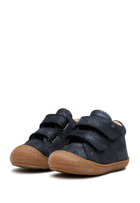 Chaussures premiers pas en suède pailleté cocoon vl Marine-+Rose antique- 5 - vertbaudet enfant 