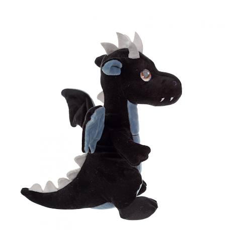 Peluche - peluche dragon sonore, noir 17 cm Noir 2 - vertbaudet enfant 
